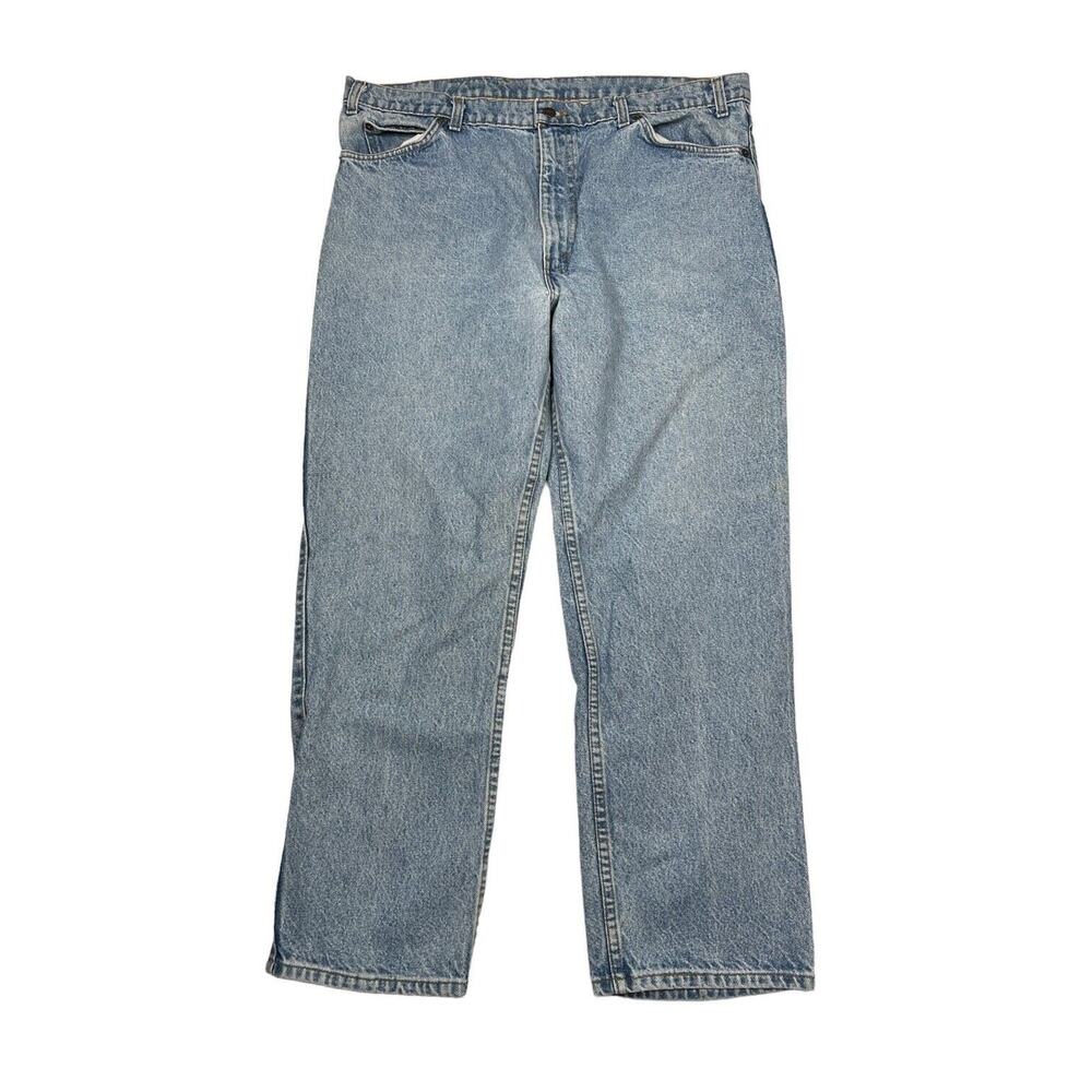 Levi’s VTG 80s 840 Tapered Relaxed Jeans USA Light Stone Wash Leather Tab 40x30